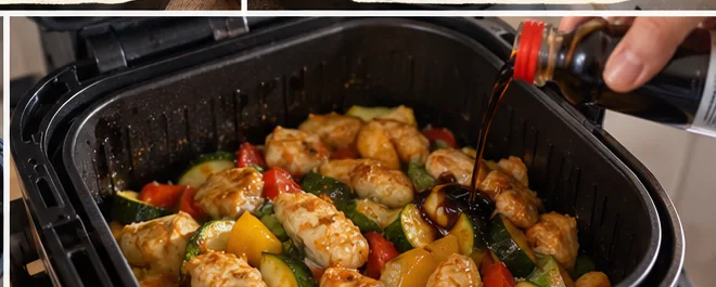 Ñoquis asiáticos con pollo y verduras